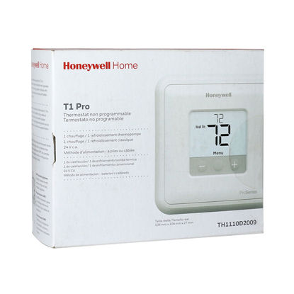 Picture of THERMOSTAT T1 PRO SINGLE STAGE HONEYWELL # TH1110D2009/U (RS64/301)
