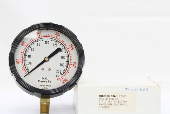 Picture of GAUGE 3-1/2 -1/4 NPT 0-200 PSI P/N 800LFB3502LD130